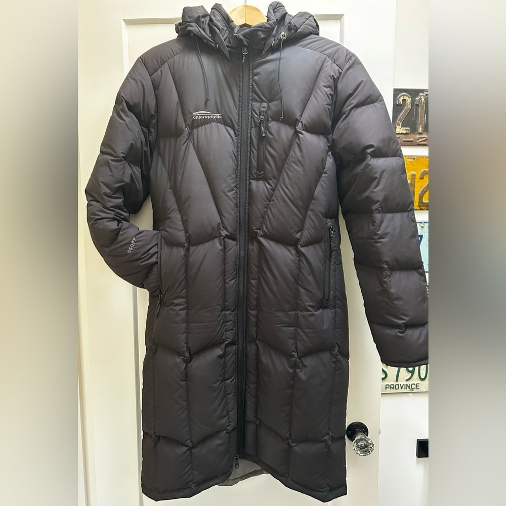 Magnifique manteau long en duvet d’oie de marque Chorophylle femme large